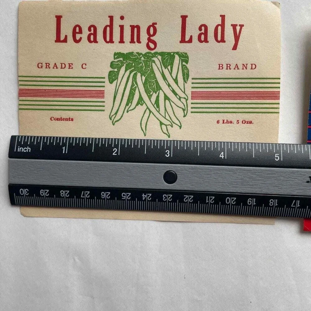 Gulf's Best Leading Lady Can Labels Lot of 4 Vintage Deer Island Packing‎ Co